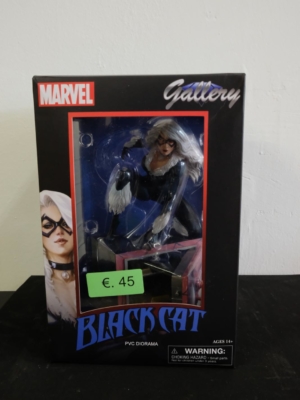 black cat pvc statue