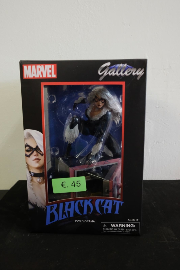 black cat pvc statue