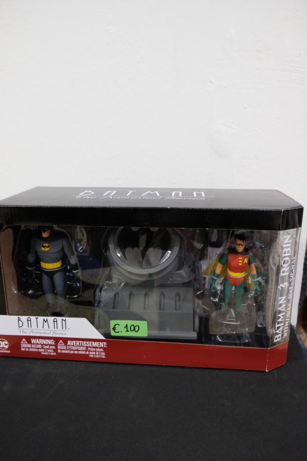 Batman animated series Batman e Robin with bat-signal